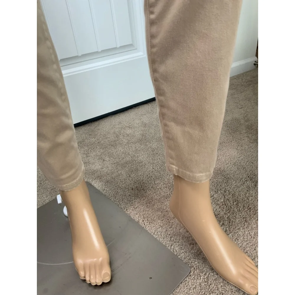 Michael Kors Women's Tan Gold Tone Hardware Cropped Pants Size 2 Preppy Academia
